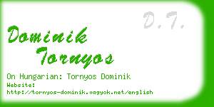 dominik tornyos business card